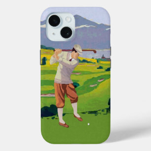 Coque Pour iPhone 15 Style vintage Highlands Golf Scène Art