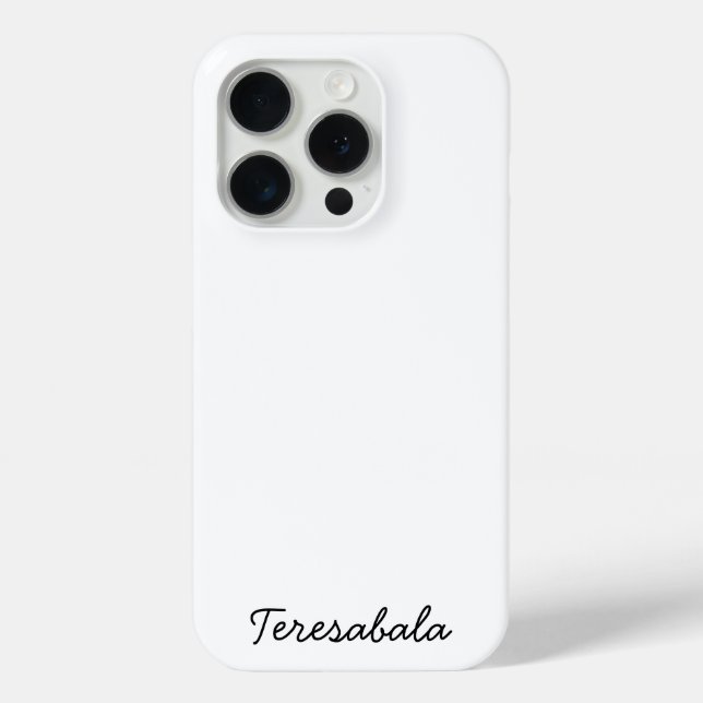 Coques Case-Mate iPhone Stylish Monogram Modern Minimalist White Script (Verso)