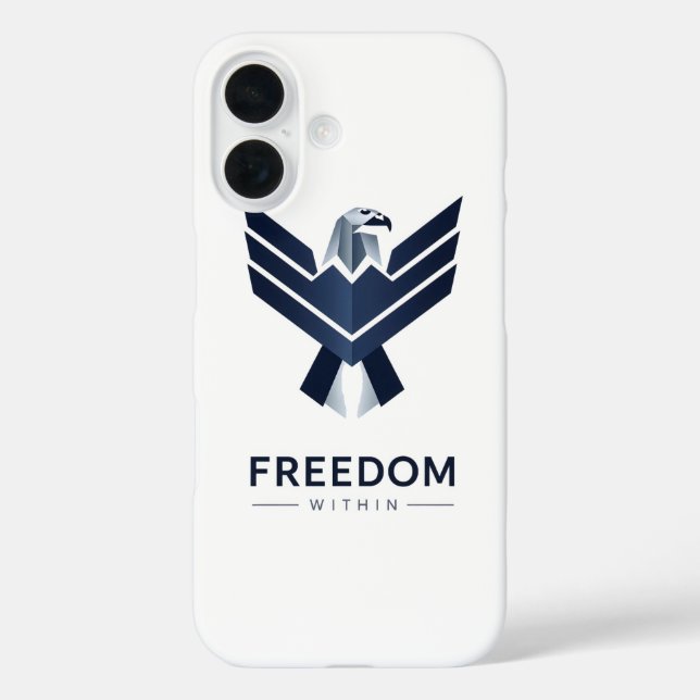Coques Case-Mate iPhone Stylized Blue Eagle "Freedom Within" (Verso)