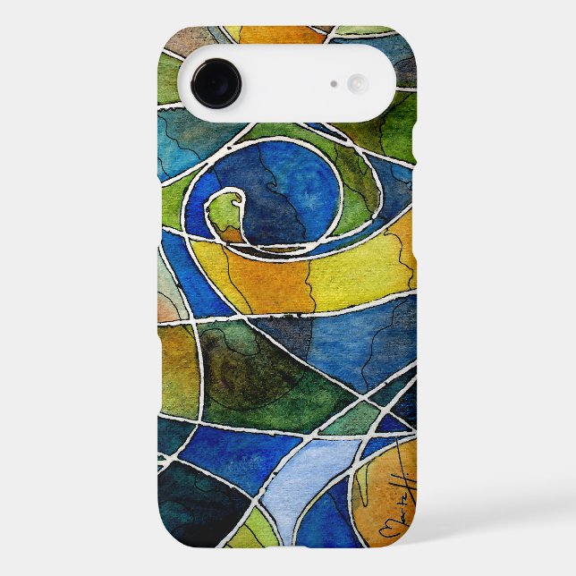 Coques Case-Mate iPhone Stylo abstrait et encre d'aquarelle (Verso)