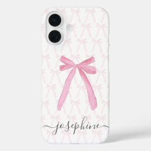 Coque Pour iPhone 16 Stylo mignon rose esthétique Bois à ébène personna