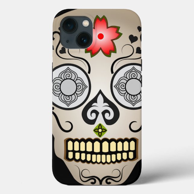 Coques Case-Mate iPhone Sucre à fleurs rouges (Verso)