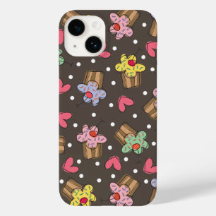 Coque Pour iPhone 14 Sucré Cupcakes Cerise Pâtisserie Boulangerie Cute
