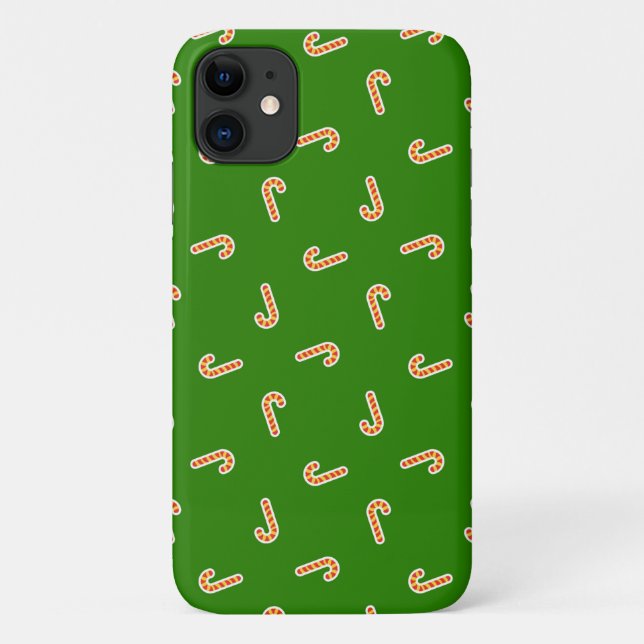 Coques Case-Mate iPhone Sucres de canne rouges et jaunes verts (Dos)