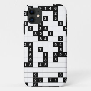 Coque iPhone 11 sudoku noir blanc