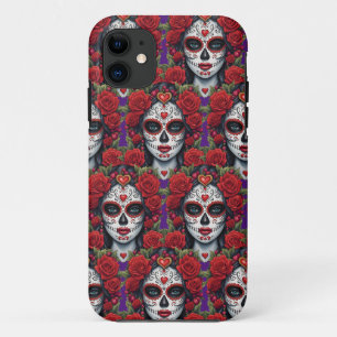 Case-Mate iPhone Case Sugar Skull Art - Maquillage du crâne pour éblouir