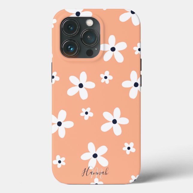 Coques Case-Mate iPhone Summer Boho White Daisy Flowers (Verso)