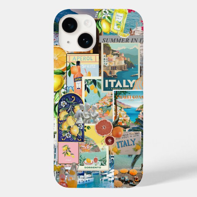 Coques Case-Mate iPhone Summer In ITALY, Fruity European Summer Collage (Verso)