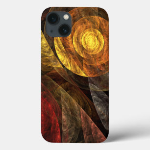 iPhone 13 Case Sun Flower Floral Moderne Art Motif Abstrait