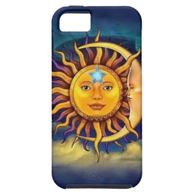 Coques Case-Mate iPhone Sun jaune et lune (Dos)
