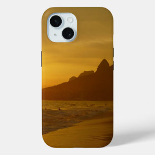 Coque Pour iPhone 15 Sun Set à Ipanema Beach Brésil