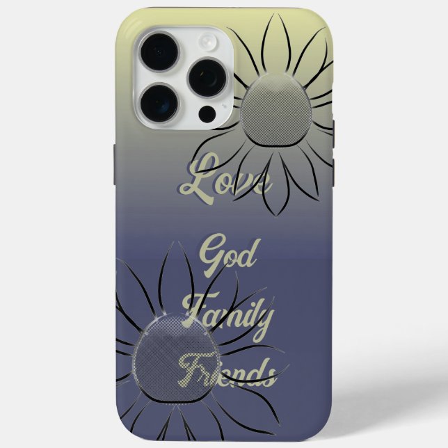 Coques Case-Mate iPhone Sunflowers & Daisies Aimer Dieu Famille amis Ombre (Verso)