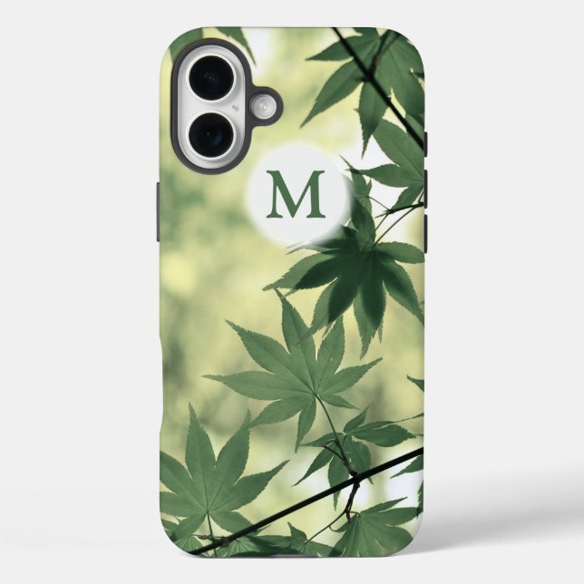 Coques Case-Mate iPhone Sunlight Through Maple Leaves Monogram (Verso)