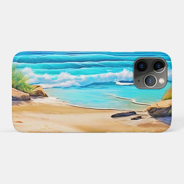 Coques Case-Mate iPhone Sunny Beach Waves Design (Dos (Horizontal))