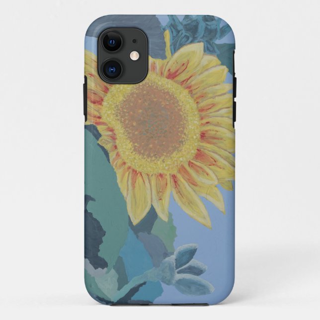 Coques Case-Mate iPhone Sunny Summer Yellow Sunflower abstrait moderne (Dos)
