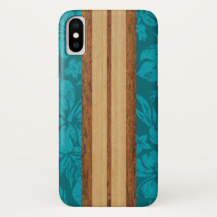 Etui iPhone Case-Mate Sunset Beach Faux Wood Surboard Hawaiian Turquoise