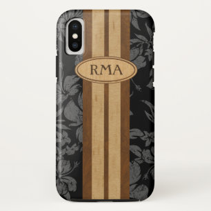 Coques Pour iPhone Sunset Beach Faux Wood Surf board Hawaiian Monogra