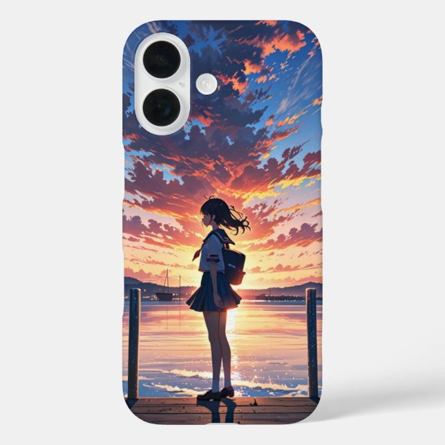 Coques Case-Mate iPhone Sunset Sailor Girl (Verso)
