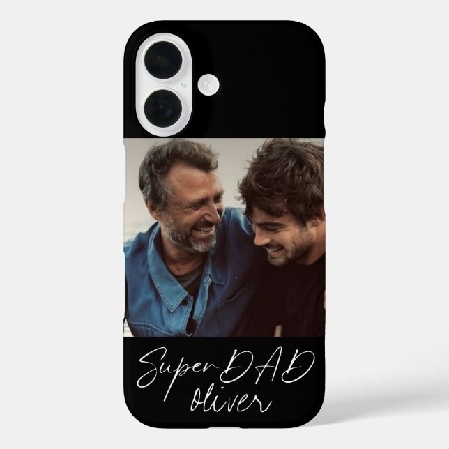Coques Case-Mate iPhone Super DAD Modern Script 1 Photo (Verso)
