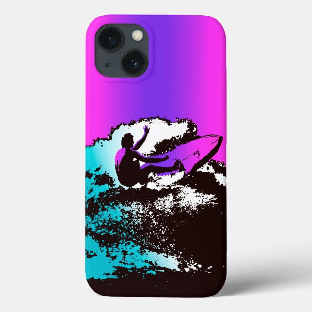 Coques Case-Mate iPhone Super Hawaiian Surfer 1960 Retro Graphic (Verso)