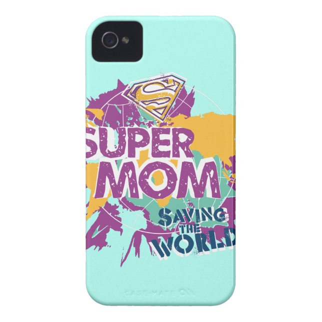 Coques Case-Mate iPhone Super Maman sauve le monde (Dos)