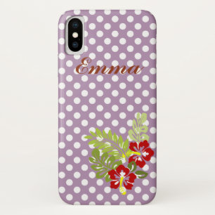 Coque Case-Mate Pour iPhone Super mignon et motif à pois girly monogramme