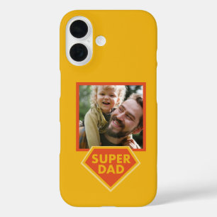 Coque Pour iPhone 16 Super Papa cadeau photo personnalisé