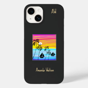 Coque Pour iPhone 14 Super Sunset Tropical Sailing Mug