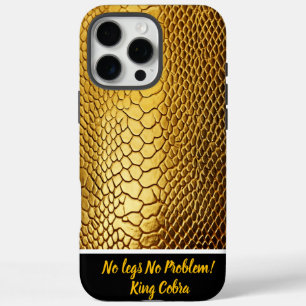 Coques iPhone 16 Pro Max Superbe peau de serpent doré motifs
