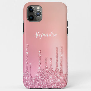 Case-Mate iPhone Case Superbes gouttes de roses rose or & cuivre parties