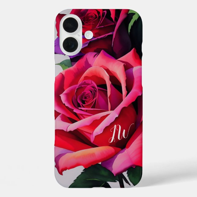 Coques Case-Mate iPhone Superbes roses et texte personnalisé (Verso)