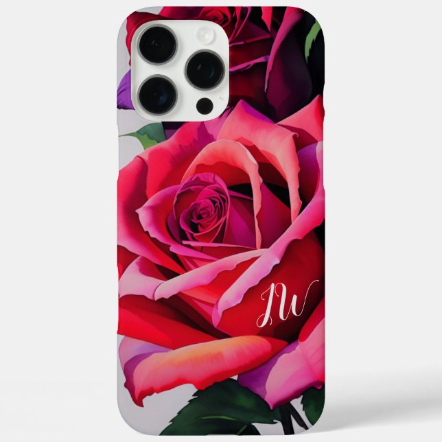 Coques Case-Mate iPhone Superbes roses et texte personnalisé (Verso)