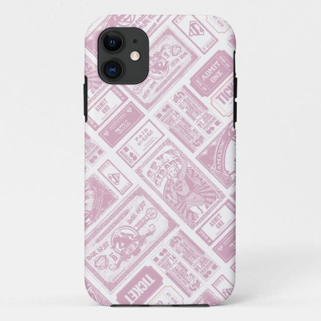 Coques Case-Mate iPhone Supergirl Admettre Un Motif Rose (Dos)