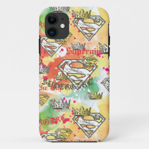 Coque iPhone 11 Supergirl Crown Pattern