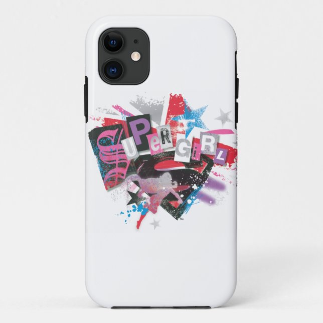Coques Case-Mate iPhone Supergirl Grunge Design (Dos)