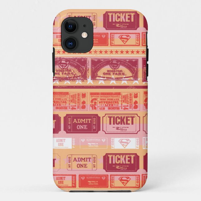Coques Case-Mate iPhone Supergirl Ticket Motif Orange (Dos)