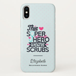 Case-Mate iPhone Case Superhero de soins infirmiers drôle dire la typogr