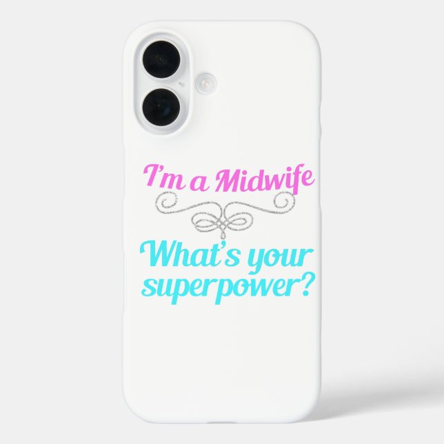 Coques Case-Mate iPhone Superhero mignonne sage-femme (Verso)