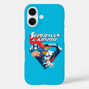 Coque Pour iPhone 16 Superman & Krypto Soar