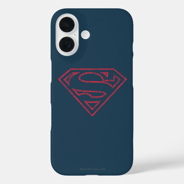 Coques Case-Mate iPhone Superman S-Shield | Logo en ligne rouge (Verso)