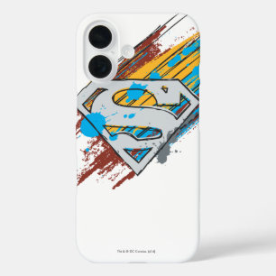 Coques iPhone 16 Superman S-Shield   Logo Paint Streaks