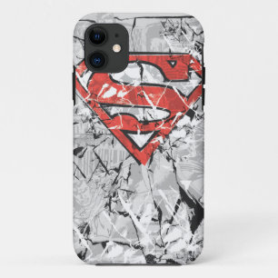 Coque iPhone 11 Superman Stylisé   Logo comique découpé