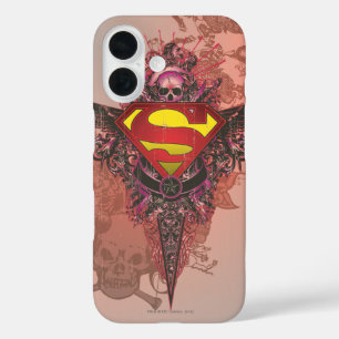 Coque Pour iPhone 16 Superman Stylisé Logo Grunge Design