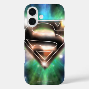 Coques iPhone 16 Superman Stylisé   Logo Shiny Burst