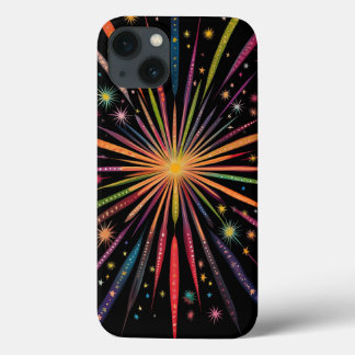 Case-Mate iPhone Case Supernova - Rainbow Stars Galaxy Black Retro Boho