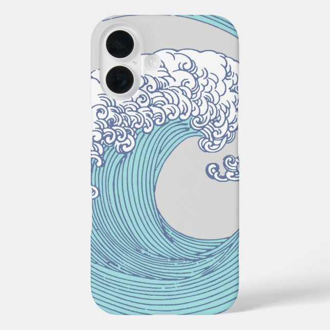 Coques Case-Mate iPhone Surf asiatique japonais Vague Art Ocean Art (Verso)