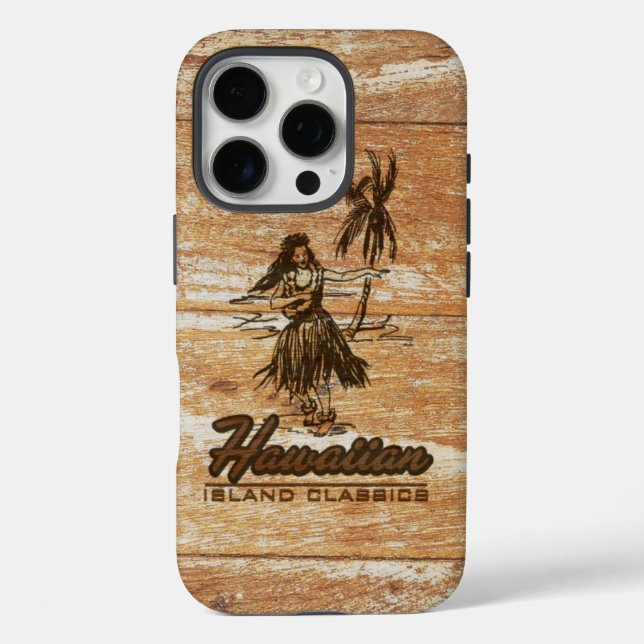 Coques Case-Mate iPhone Surf Shack Hawaiian Faux Wood Surboard (Verso)
