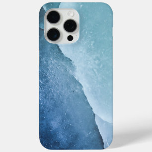 Coque iPhone 15 Pro Max Surface de glace bleu vif