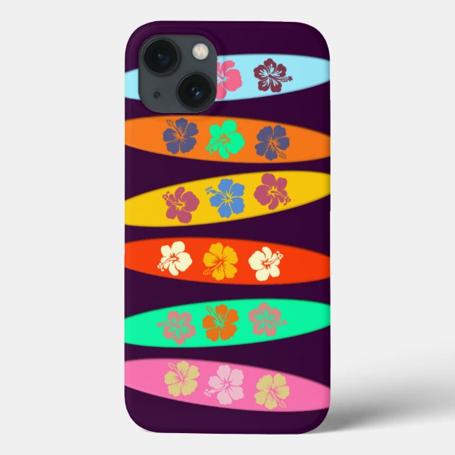 Coques Case-Mate iPhone Surfboards Fleurs Girlie (Verso)