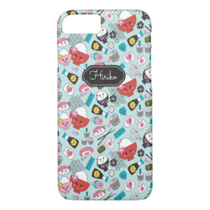 Case-Mate iPhone Case Sushi bleu kawaii personnalisé